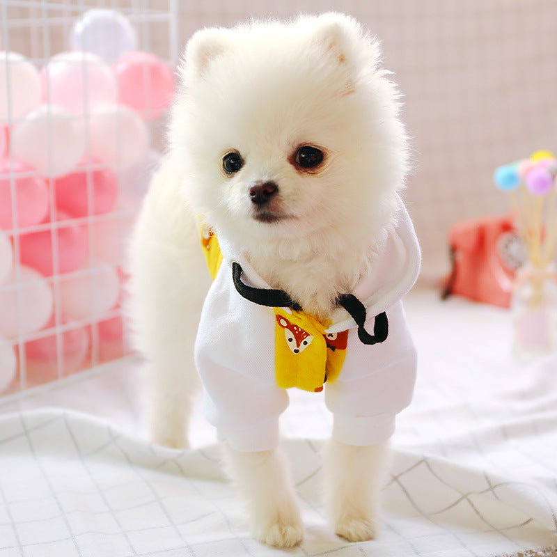 Fleece Hooded Sweater Clothes Pet Cat