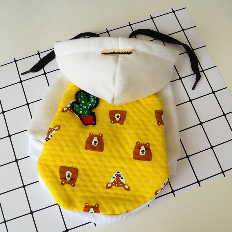 Fleece Hooded Sweater Clothes Pet Cat