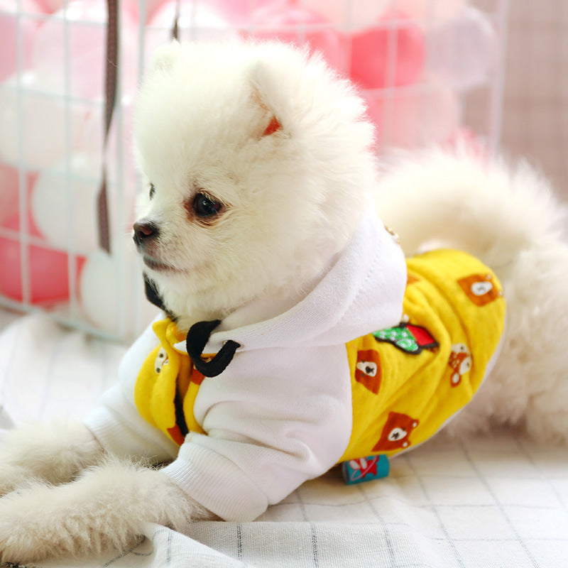 Fleece Hooded Sweater Clothes Pet Cat